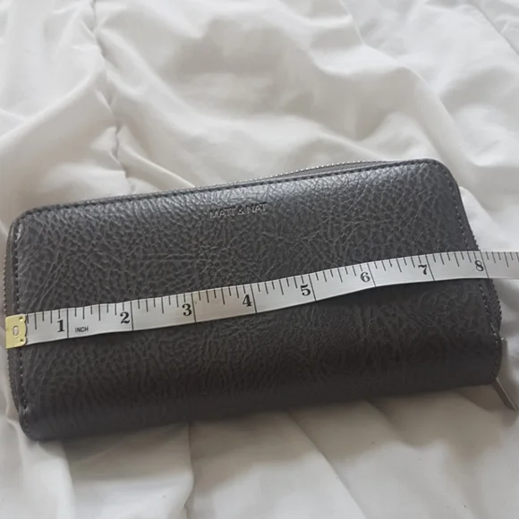 *SOLD* Matt & Nat Grey Sublime Vegan Double Zip Wallet - Picture 6 of 7